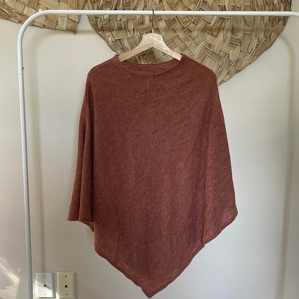 Francescas Taupe Knit Poncho